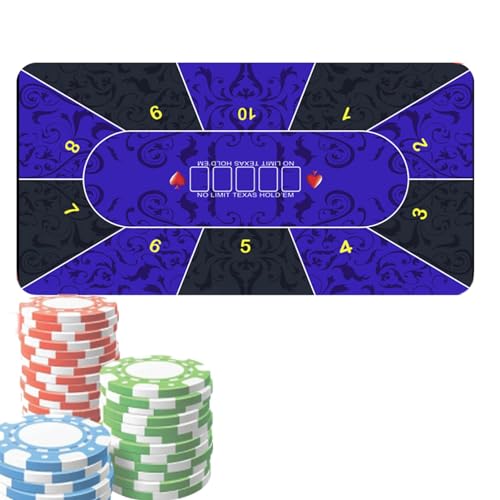 Poker Thema Matte | Tischdecke | Tischmatte | Poker Event Tuch Kartenspiel Matte Nacht Tischdecke Pokerzimmer Matte Spieltisch Abdeckung Nachtmatte für s von zwxqe