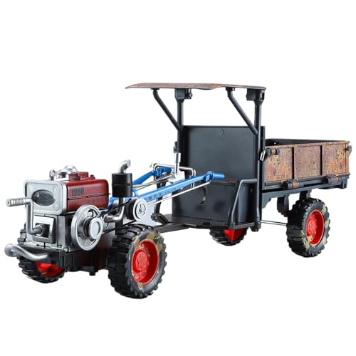 Premium Tractor Scale Model 1:24 – Alloy Walking Tractor Toy with Working Lights and Music | Retro Car Model Building Toy for Home Decoration and Collection | Detailed and Interactive Collectible von zwxqe