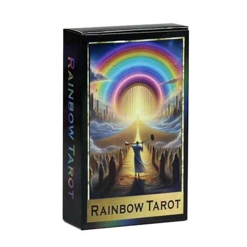 Rainbow Tarot Cards for Beginners, Classic Intuitive Ancient Tarot Deck, Full English Exquisite Set, Party Favors and Board Game for Spiritual Guidance and Introspection von zwxqe