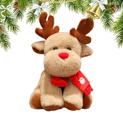 Reindeer Stuffed Plush Toy, Soft Cute Stuffed Reindeer Doll, Cuddly Nursery Animal Pillow, Stuffed Animal Deer Doll Toy, Plush Reindeer Toy for Kids, Adorable Stuffed Animal for Kids von zwxqe