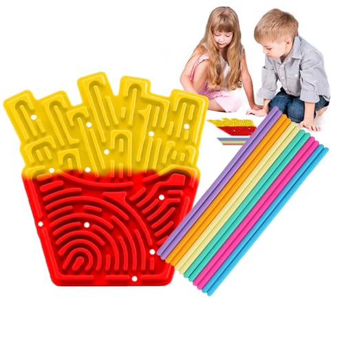 Sensory Activity Board, Educational Sensory Board, Silicone French Fry Shaped Toy, Stress Relief Sensory Board, Kids Sensory Toy, Interactive Sensory Board Toy Designed for Kids' Development and Stres von zwxqe