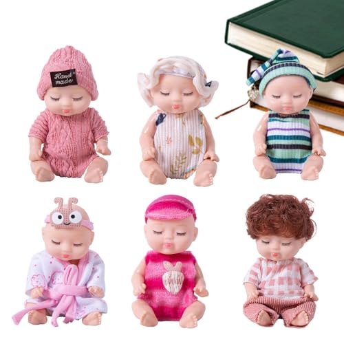 Sleeping Reborn Dolls, Cute 3 Inch Toy Rebirth Dolls, Rebirth Sleeping Dolls, Collectible Princess Doll Figures, Pretend Play Doll Props, Clothes Changing Dolls, Reborn Doll Figures, Collectible Doll von zwxqe