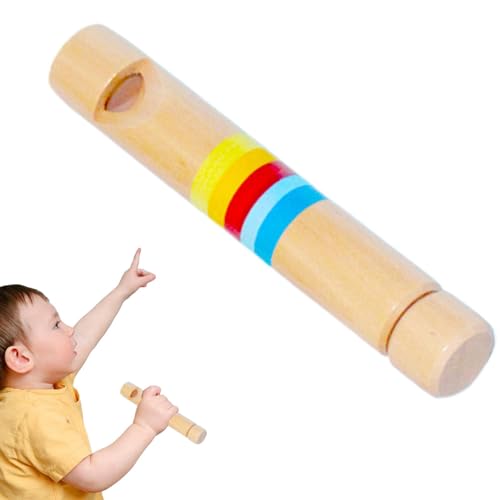 Slide Whistle, Wooden Push-Pull Flute, Handmade Musical Instrument, Fun Early Education Toy for Kids, Enhances Hand-Eye Coordination and Musical Sense Development von zwxqe