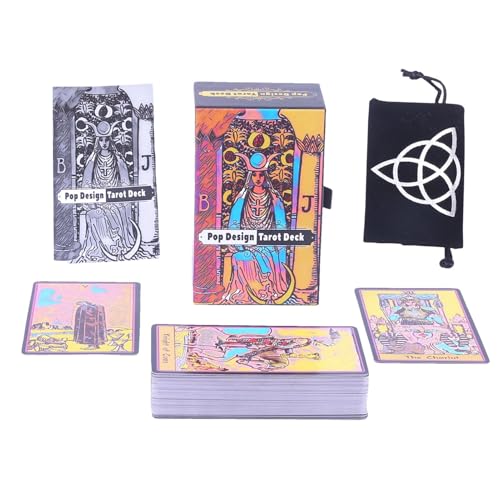 Tarotdeck, Party-Tarotkarten, Papier-Tarotkarten, Leitfaden Tarotdeck, Aufbewahrungstasche Tarotdeck, tragbare Tarotkarten, Tarotkarten für Teamaktivitäten, Tarotkarten für Schule, Tarotkarten für von zwxqe