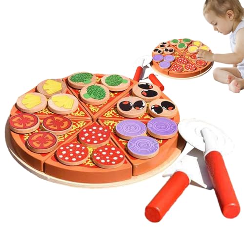 Toddler Playing Kitchen, Pretend Kitchen Set with Fake Food, Educational Toys for Kids Over 3 & Up, Interactive Cooking Playset for Boys & Girls, Made of Wood von zwxqe