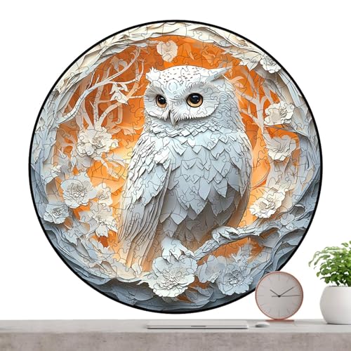 Wood Puzzles Adult, Wooden Owl Puzzles, Hard Jigsaw Puzzles for Adults, 150 Pieces Puzzles, Bird Puzzles for Adults, 150 Pieces Wooden Owl Puzzles for Adults von zwxqe