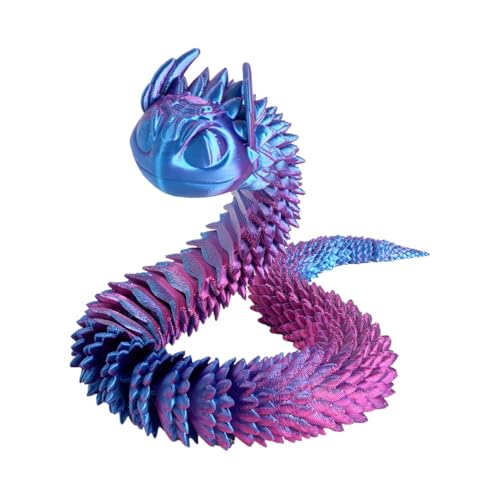 zwxqe 3D-gedrucktes Schlangenspielzeug, simulierte flexible Schlangenskulptur, Fidget Snake Spielzeug für Kinder, Home Decor Schlangenspielzeug, flexible Gelenke, Schlangenspielzeug, Schlangenskulptur von zwxqe