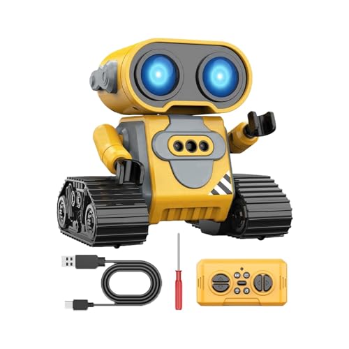 zwxqe ABS Interactive RC Robot for Boys, Gesture Sensing Smart Toy, Educational Remote Control Robotic Pet, Preschool Learning Companion for Kids Ages 3 and Up von zwxqe