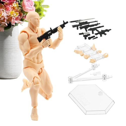 zwxqe Actionfigur, Bewegliche Gelenk-Actionfiguren, Stop Motion Posable Figur Modell, Kleine Kunst für Fotografie Requisiten, Mehrzweck-Dekorationsstück für Zuhause und Studio von zwxqe