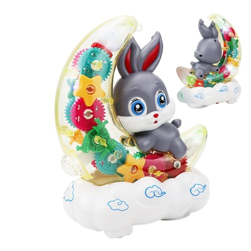 zwxqe Bunny Car Toy, Cute Bunny Car, Music Lighted Car, Vivid Driving Car, Automatic Car Toy, Light Up Bunny Car, Transparent Car Toy, Portable Car Toy, Fun Bunny Car, Lighted Car Toy for Children von zwxqe