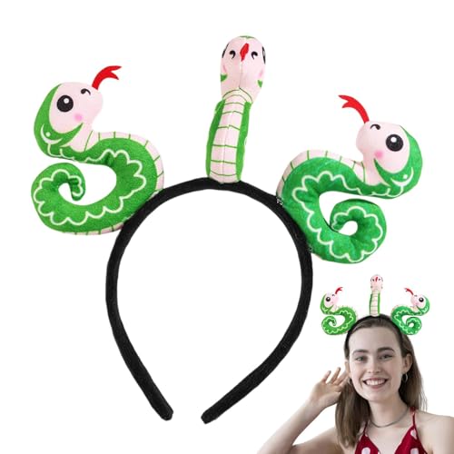 zwxqe Cartoon Animal Snake Hairband, Face Wash Snake Headband, Holiday Snake Mascot Décor, Snake Themed Birthday Headband, Snake Costume Hair Accessory, Chinese Snake Headband, Cartoon Snake Band von zwxqe