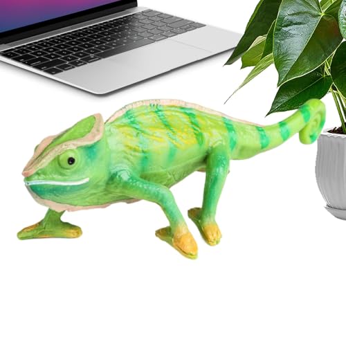 zwxqe Chameleon Toy, Realistic Solid Chameleon Figurine, Multi-Functional Animal Models, 3.94x1.57x1.3 inches Bonsai Decoration for Thanksgiving and Christmas von zwxqe