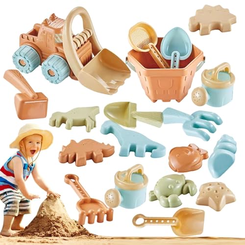 zwxqe Children Beach Toys, Dinosaur Mold Bulldozer Sand Playset, Outdoor Travel Toys for Kids, Parent-Child Interactive Beach Set for Courtyard, Water Parks, and Seaside Adventures von zwxqe