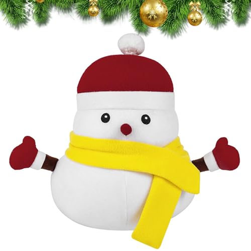 zwxqe Christmas Snowman Plush, Holiday Snowman Stuffed Toy, Snowman Christmas Decoration, Plush Snowman Toy, Winter Holiday Snowman, Snowman Tabletop Decoration, 30cm Snowman Figurine von zwxqe