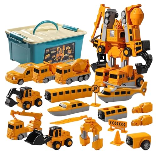 zwxqe Constructor Modular Transforming Toy Set, Magnetic Robot Car Toy, Transforming Engineering Car Toy, Educational Building Blocks Toy, Magnetic Car Toy Set for Kids, Creativity Toy for Children von zwxqe