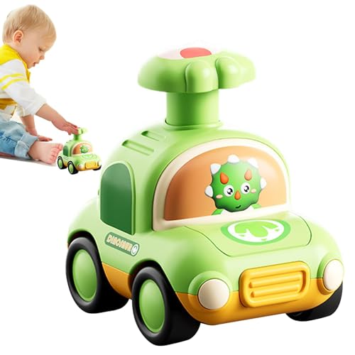 zwxqe Dinosaur Vehicle Toy for Children, Press Car Toy for, Push Car Toy for Boys and Girls, Kids Vehicle Toy with Sound, Dinosaur Push and Go Car, Cartoon Push Car Toy, Fun Push and Go Car von zwxqe