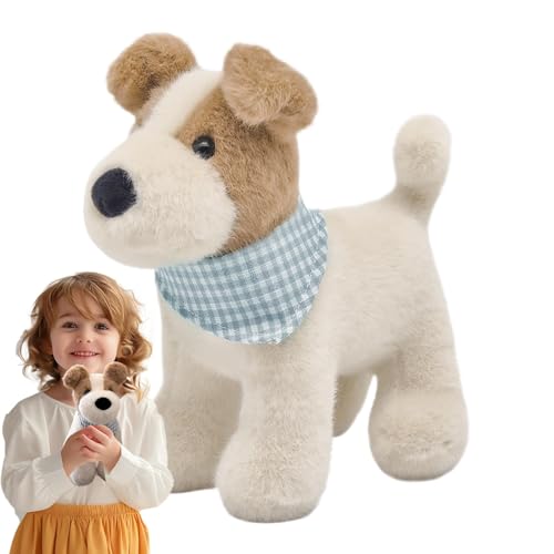 zwxqe Dog Stuffed Animals, Pastoral Dog Plush Toy, Cartoon Soft Hugging Pillow, 6.3x3.94x7.09in Adorable Plush Companion for Birthdays, Bedtime Comfort, and Christmas von zwxqe