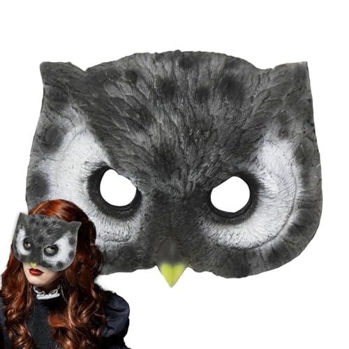 zwxqe Eule Gesichtsbedeckung, Cos Gesichtsbedeckung für Erwachsene, Tiermuster Urlaub Maske, Kreative Halloween Eule Maske, Eule Cosplay Face Cover, Erwachsene Eule Kostüm, Eule Gesicht Cosplay von zwxqe