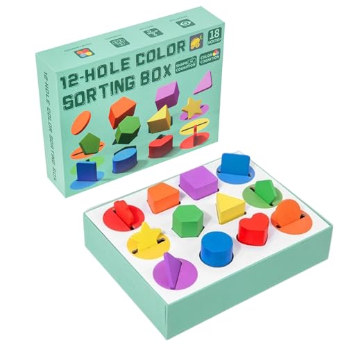 zwxqe Formensortierer - Farb- und Formen Zuordnungsspiel | Feinmotorik-Spielzeug & Lernspiel Ab 3 Jahren zwxqe Formensortierer - Farb- und Formen Zuordnungsspiel | Feinmotorik-Spielzeug & Lernspiel Ab 3 Jahren von zwxqe