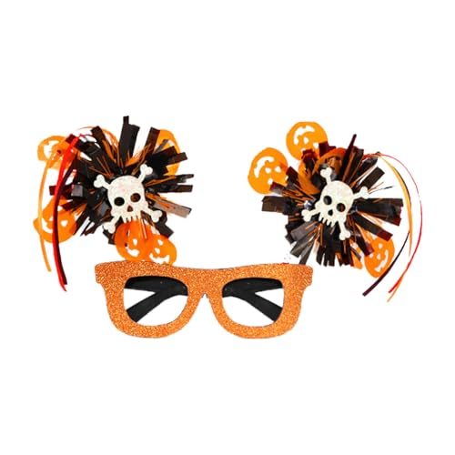 zwxqe Halloween-Brille, lustige Cosplay-Brille, -Fledermaus-Regenball-Brille, Halloween-Fotoautomaten-Requisiten, bunte gestreifte Quasten-Brille, Maskerade-Brille für Kinder und Erwachsene von zwxqe