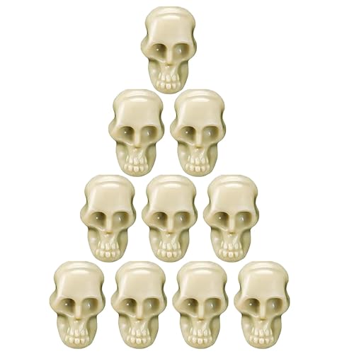 zwxqe Kleine Halloween-Schädel | Rick or Treat Tiny Skulls | Halloween Winziger Totenkopf, Totenkopf-Dekoration, dekorative kleine Totenköpfe, Skelettköpfe-Set, Miniatur-Skelettköpfe für Halloween von zwxqe