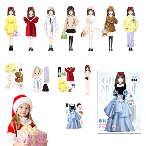 zwxqe Magnetic Dress Up Dolls, Princess Doll Magnetic Activity Book, Pretend Dress Up Dolls, Magnetic Dress Up Sticker Book, Dress Up Activity Book For Kids, Magnetic Princess Doll Play Set, von zwxqe