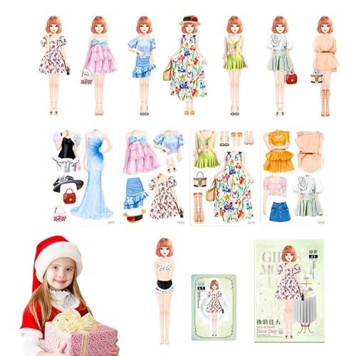 zwxqe Magnetic Dress Up Dolls, Princess Doll Magnetic Activity Book, Pretend Dress Up Dolls, Magnetic Dress Up Sticker Book, Dress Up Activity Book For Kids, Magnetic Princess Doll Play Set, von zwxqe