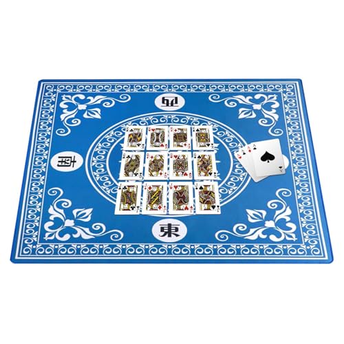 zwxqe Mahjong Tischdecke, Mahjong-Tischmatte, quadratische Mahjong-Matte, 80 x 80 cm, rutschfeste Spielmatte für Brettspiele, perfekt für Mahjong, Poker und Kartenspiele mit glatten von zwxqe