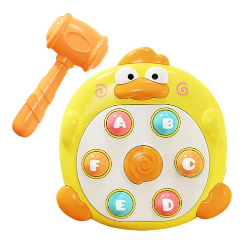 zwxqe Mole Game, Cartoon Duck Whack Mole Game Toys, Interactive Hammering Toy with Hammer, Fun Knocking Game – Ideal for Fine Motor Skills and Early Development for Kids 3 and Up von zwxqe