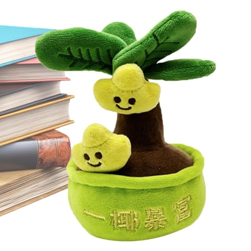 zwxqe Money Tree Plush Toy, Cute Potted Plant Stuffed Doll, Cartoon Flower Pot Plush, Soft Throw Pillow, Adorable Doll for Home and Playtime, PP Cotton Fun Decor for Bedrooms von zwxqe