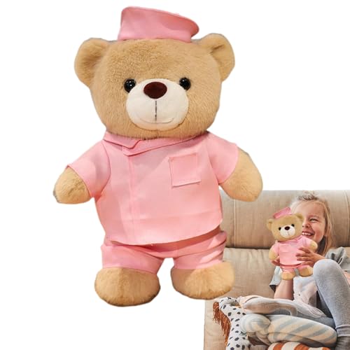 zwxqe Nurse Bear, Stuffed Plush Toy, Cute Throw Pillow, Childrens Gift Doll, Adorable Decor for Baby Kids Nursery Bedroom Halloween Christmas Desk Room, 11.81x7.87x2.76 Inches zwxqe Nurse Bear, Stuffed Plush Toy, Cute Throw Pillow, Childrens Gift Doll, Adorable Decor for Baby Kids Nursery Bedroom Halloween Christmas Desk Room, 11.81x7.87x2.76 Inches von zwxqe