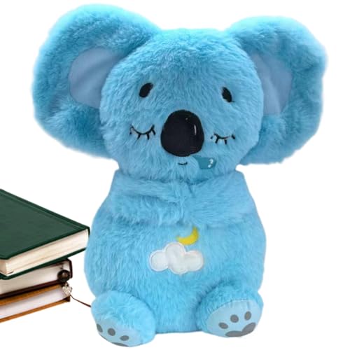 zwxqe Plush Serenity Animal, Koala Breathing Stuffed Animal, Sleeping Koala with Breathing Motion, Calming Koala Stuffed Animal, Rhythmic Breathing Plush Toy for Kids, 7.87x3.15x11.02 Inches von zwxqe