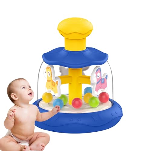 zwxqe Press Carousel Toy, Sensory Activity Toy, Educational Toy for Kids, Brain Teaser Carousel Toy, Learning Carousel Toy, Push Rotating Carousel, Sensory Learning Toy, Brain Development Toy von zwxqe