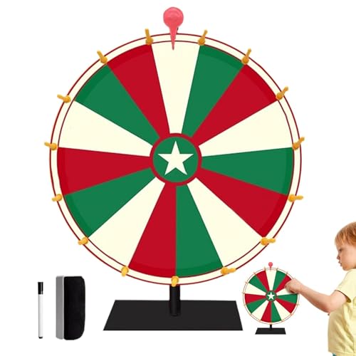 zwxqe Prize Wheel, Spinnin g Wheel, Prize Wheel, Colorful Roulette Spinner - Tabletop Game Wheel with Erase Feature, 10/15 Slots Spinner for Fortune, Rewards, and Party Games von zwxqe