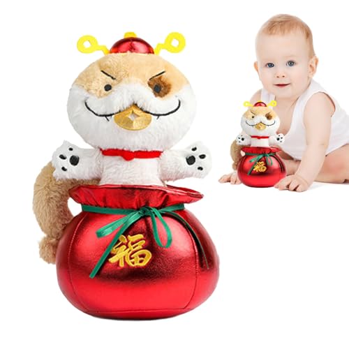 zwxqe Puppy Snake Plush Year of The Snake Mascot Spring Festival Snake Plush 2025 Cute Chinese New Year Toy Lunar New Year Decorations Snake Stuffed Toy 2025 Plush Festive Plush Toys Cute Snake Masco von zwxqe