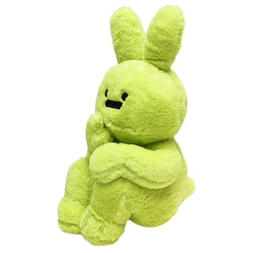 zwxqe Rabbit Stuffed Animal, Cute Plushie Bunny, Despise Rabbit Plush, Friendly Gesture Plush Doll, Soft Doll Plush Animals, Cute Plushie Rabbit Stuffed Animal with Friendly Gesture for Kids von zwxqe