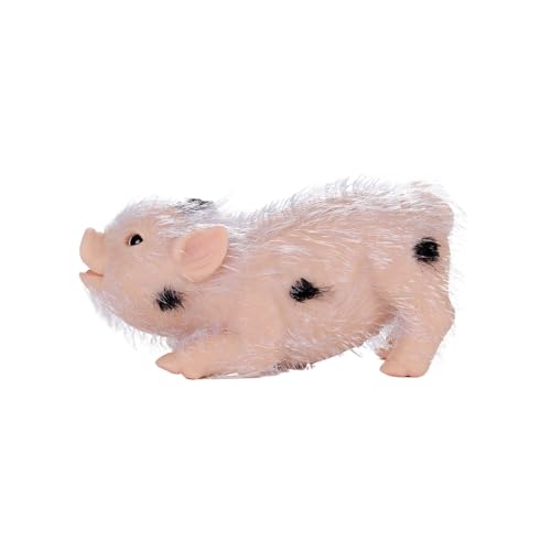 zwxqe Realistic Silicone Piglet Toy, Cute Pig Figurine, Soft Reborn Animals Doll, Farm Pet Collectible for Miniature Room and Living Room Decoration von zwxqe