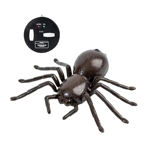 zwxqe Remote Control Prank Toy, Moving Legs Halloween Spider, Realistic Remote Spider for Kids Glowing Spider Toy, Halloween Prank Spider, Led Light Spider Toy for Kids, Party, Joke and Pranks 1pcs von zwxqe