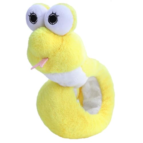 zwxqe Small Snake Plush Toy, Cartoon Snake Slap Bracelet, Cute Animal Toy for Children, Soft and Plush Slap Band - Fun Wrist Accessory for Kids' Backpacks, Cribs, and Strollers von zwxqe