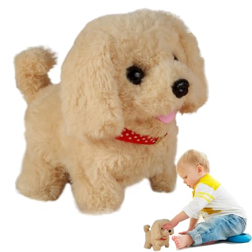 zwxqe Stuffed Animal with Tail Wagging, Electronic Dog Toy for Children, Interactive Puppy for Kids, Robot Puppy Toy for Kids, Tail Wagging Stuffed Animal, Dog Toy with Barking Sound von zwxqe