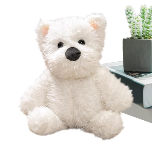 zwxqe Stuffed Dog Plush, Cute White Plush Dolls, Toys, Soft Puppy, Cute Dog Plush Toy, Stuffed Animal Pillow, 13x7.09x4.72inches Animals for Home Decoration and Gift Ideas von zwxqe