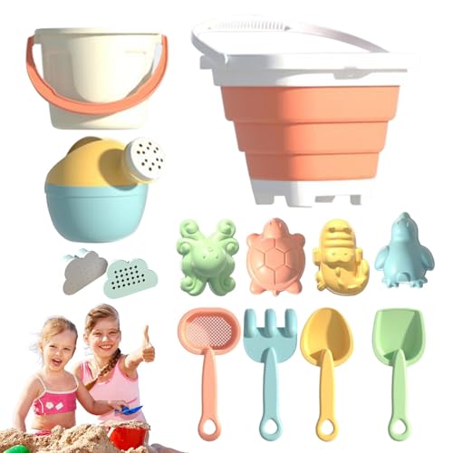 zwxqe Travel Sand Toys, Portable Beach Playset, Interactive Kids Building Kit with Bucket and Shovels, Fun Outdoor Activity for Lawn, Camping, Pool, and Indoor Play von zwxqe