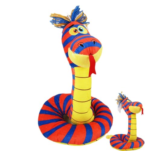 zwxqe Year of The Snake Doll, Plush Sound Toy Stuffed Snake, Plush Sound Toy Stuffed Snake, 2025 Chinese New Year Mascot Doll for Table Centerpieces, Cartoon Plush Doll for Car and Home Desk von zwxqe