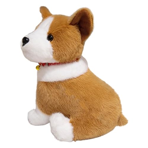 zwxqeStuffed Dog Plush, Ultra Soft Puppy Plushi e, Realistic Cuddly Pet Toy, Huggable Small Animal Pillow for Birthday Gift and Themed Part y Decorations von zwxqe