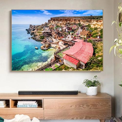 1000 Teile Puzzle Retro Poster Heimdekoration Leinwand Wandkunst Dekoration Ölgemälde Schlafzimmer Badezimmer Wandbild Puzzle Puzzle Puzzle 50 x 70 cm von zysnb